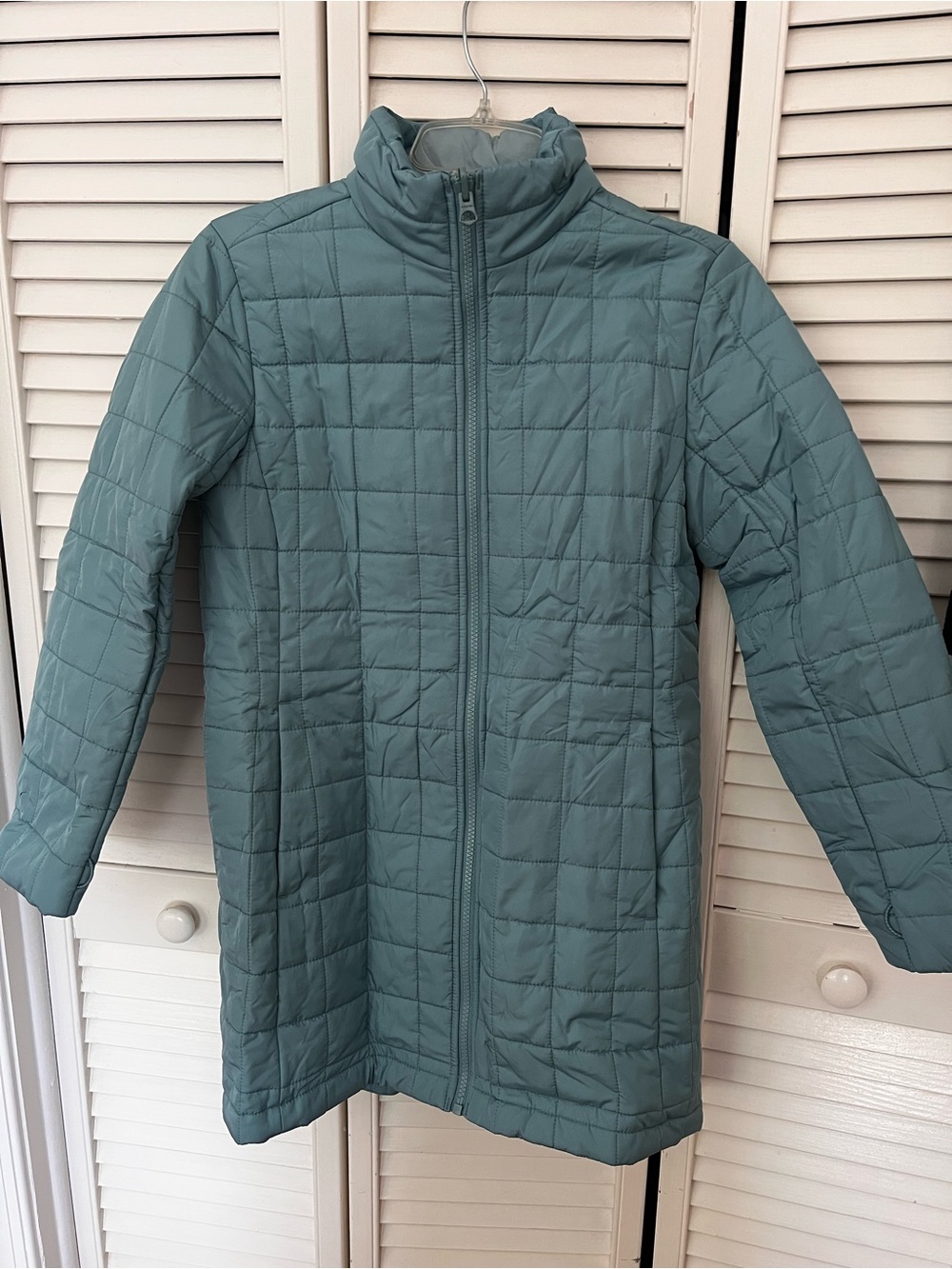 Lands' End Women's Quilted Teal Lightweight Puffer Coat